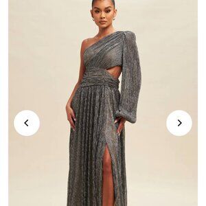 METALLIC CUT OUT DRESS